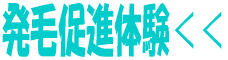 発毛促進体験